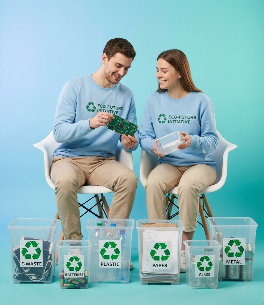 Earthify team working on responsible e-waste recycling