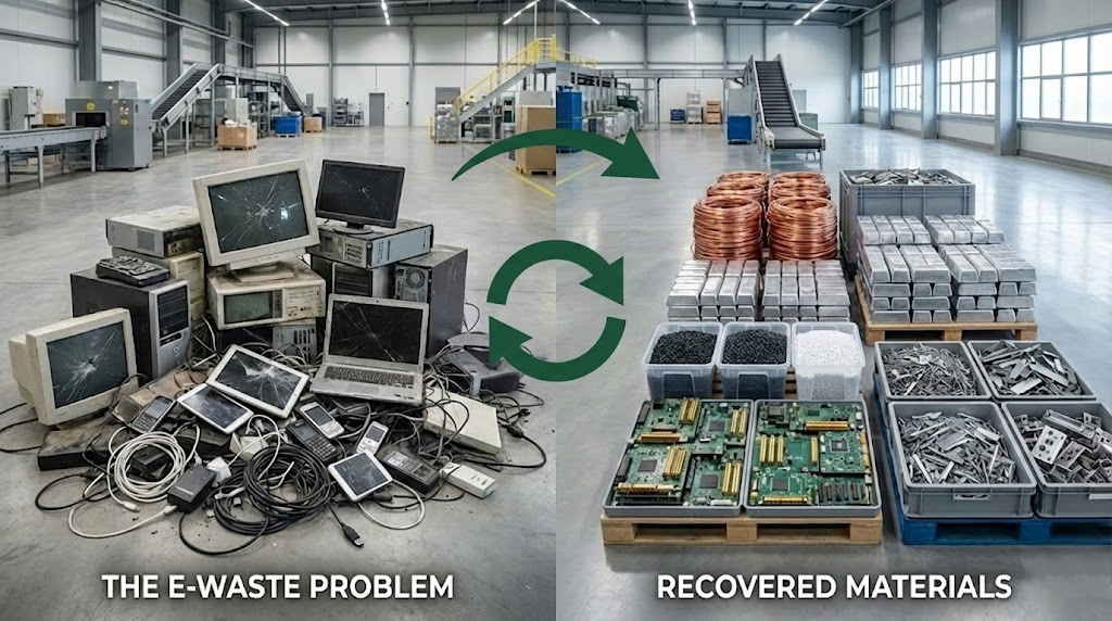 Circular economy through e-waste recycling