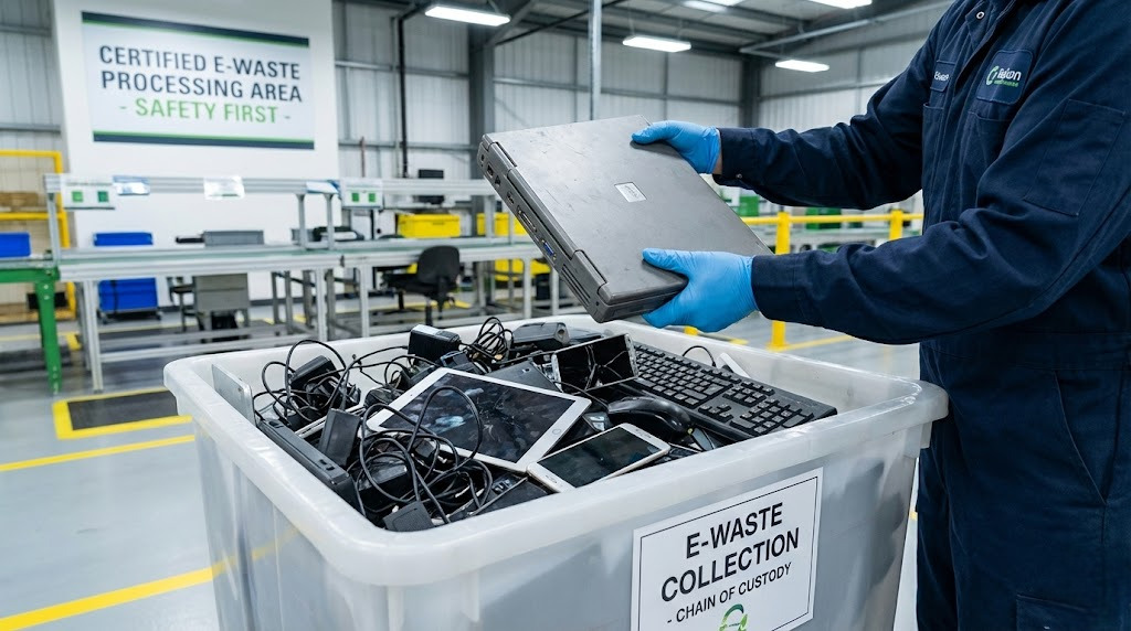 E-waste recycling services by Earthify UAE