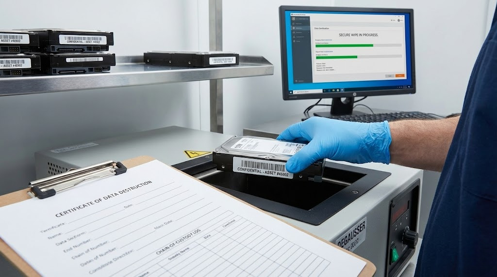 Secure data destruction services by Earthify UAE